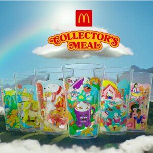 4 McDonalds Collector’s Edition Meal (1)Ty Beanie Babies 16oz Cup 2024(2)Grimace